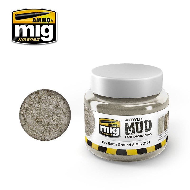Acrylic Mud - Dry Earth Ground - 250ml | Ammo by Mig Jimenez | MIG2101