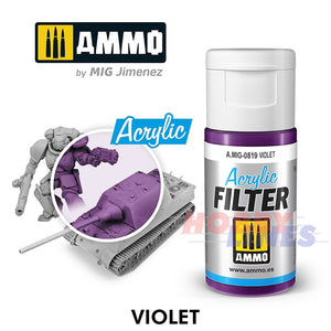 Ammo ACRYLIC FILTER 15ml Full Range of 30 Filter Colours Mig Jimenez