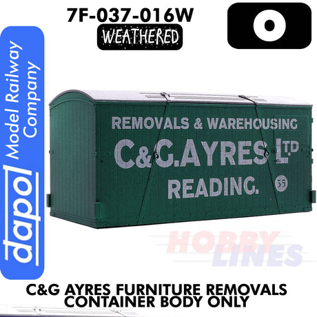 C&G Ayres Furniture Removals Container - Body only |  Dapol | 7F-030-016W