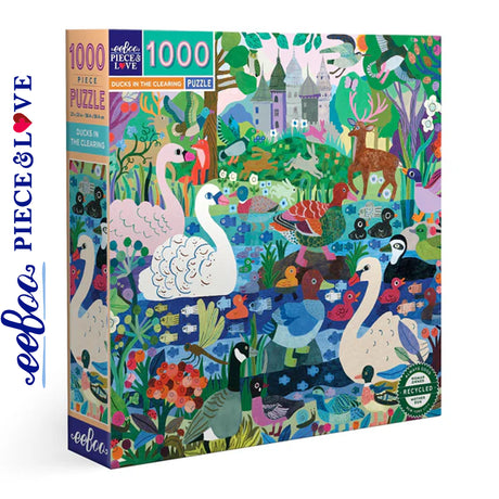 eeBoo DUCKS IN THE CLEARING 1000 pc Square Jigsaw Puzzle Super Deluxe PZTDIC