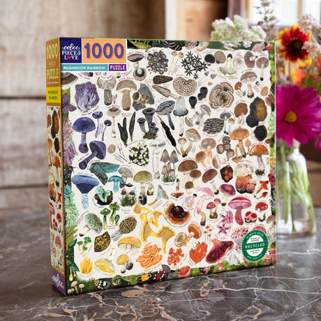 Mushroom Rainbow  1000 pc Puzzle | eeBoo | PZTMRW