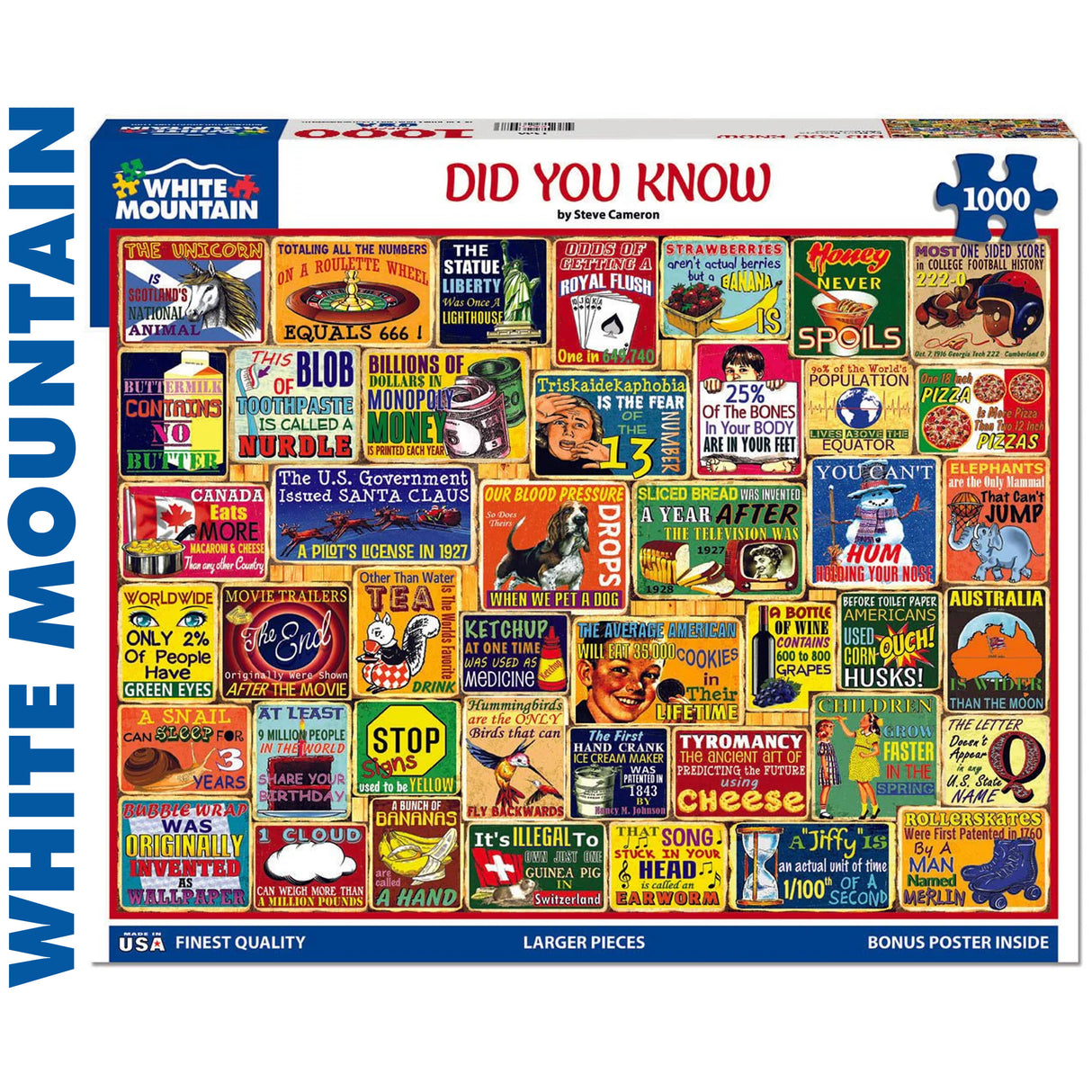 Did You Know - 1000pc Puzzle | White Mountain | 1968pz