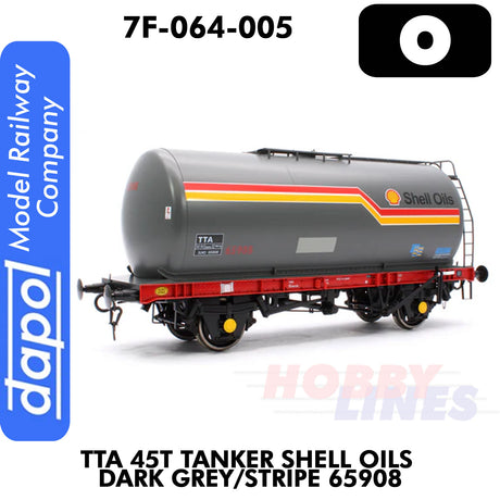 TTA 45T Tanker Shell Oils Dark Grey/Stripe 65908| Dapol |7F-064-005