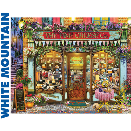 WINE & CHEESE SHOP 1000 pc super deluxe Jigsaw Puzzle WHITE MOUNTAIN 1830