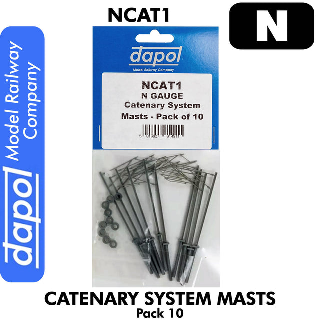 Easi-Fit CATENARY MASTS MK3 Dapol Pack 10 N Gauge NCAT1