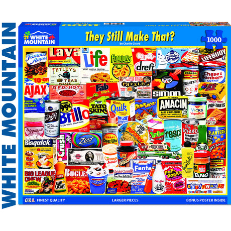 THEY STILL MAKE THAT? 1000 pc super deluxe Jigsaw Puzzle WHITE MOUNTAIN1901pz