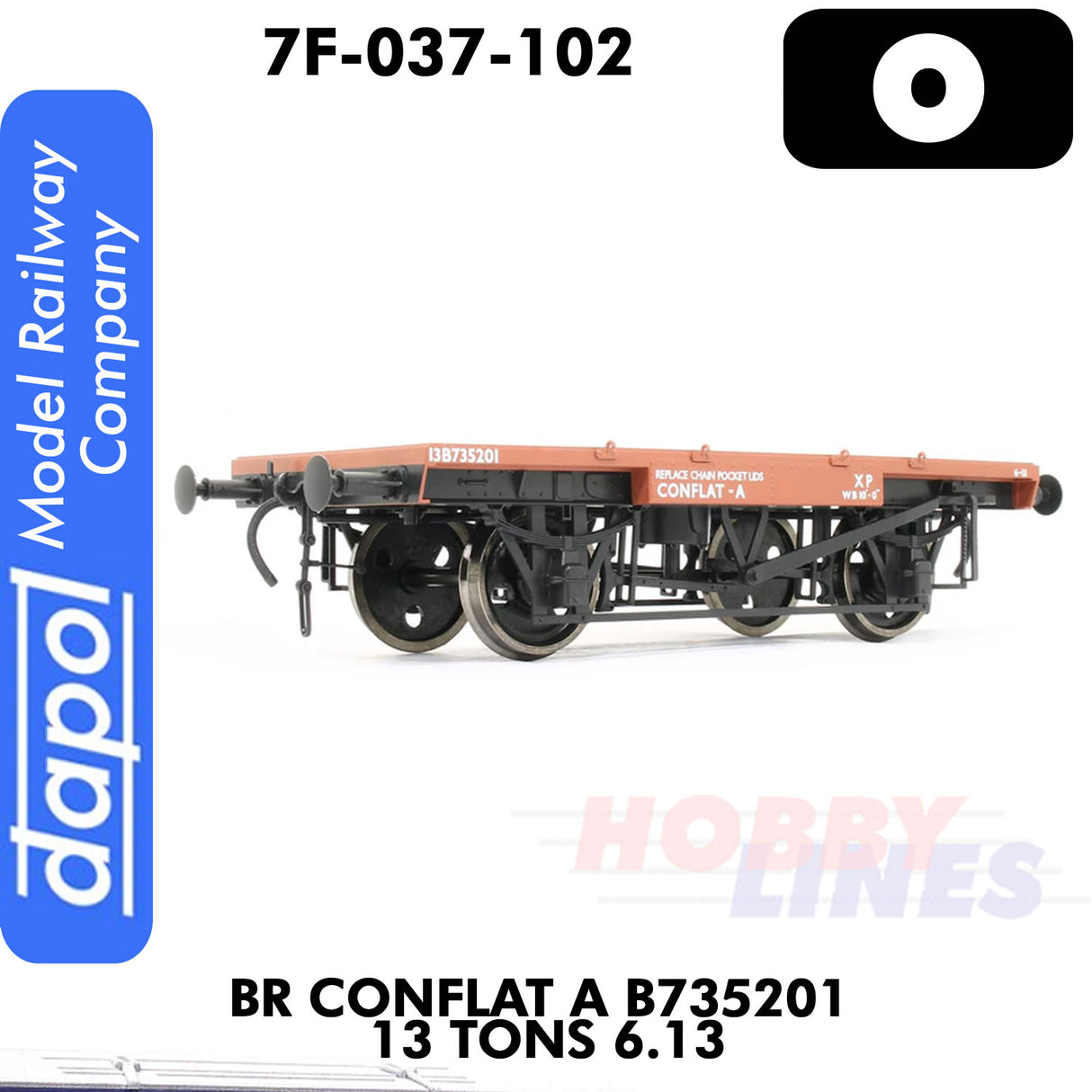 BR Conflat A B735201 13Tons 6.13 - Wagon  | Dapol | 7F-037-102