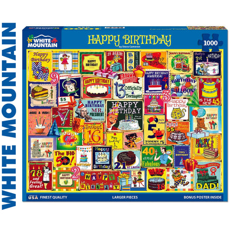 Happy Birthday - 1000pc Puzzle | White Mountain | 1988pz