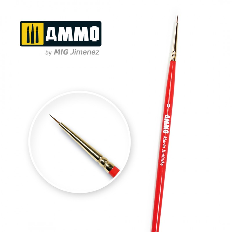 Marta Kolinsky Fine Brush - 0 | Ammo by Mig Jimenez | MIG8710