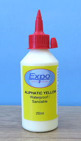 Aliphatic Yellow PVA Wood Glue 250ml waterproof sandable Expo Tools 47035