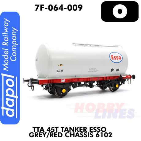 TTA 45T Tanker Esso Grey/Red Chassis 6102 | Dapol | 7F-064-009