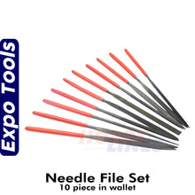 Load image into Gallery viewer, NEEDLE FILES set 10 in wallet 140mm Expo Tools 72510
