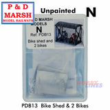 Bike Shed and 2 Bikes - Unpainted | P&D Marsh  | B13
