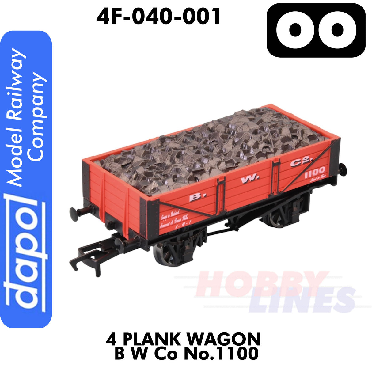 4 Plank Wagon B W Co No.1100 | Dapol | 4F-040-001