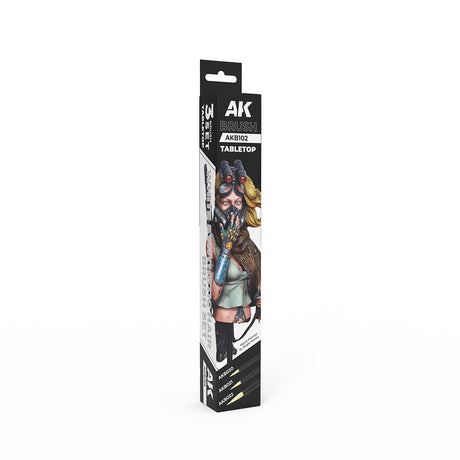 Tabeltop Synethic Brushes x 3 | AK interactive | AKB102