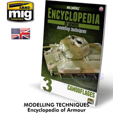 Load image into Gallery viewer, ENCYCLOPEDIA OF ARMOUR 3 Modelling Techniques Book Ammo by Mig Jiminez MIG6152
