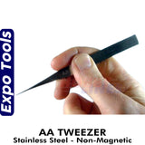 AA Tweezer - Stainless Steel - Non Magnetic | Expo Tools | 79000