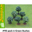 #9D Green Bushes - 6 Pack | Jordan |  59508