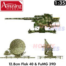 Load image into Gallery viewer, 12.8cm Flak 40 &amp; FuMG 39D model kit Amusing Hobby 35A020
