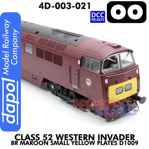 Class 52 WESTERN INVADER BR MAROON SYP D1009 DCC Ready OO DAPOL 4D-003-021