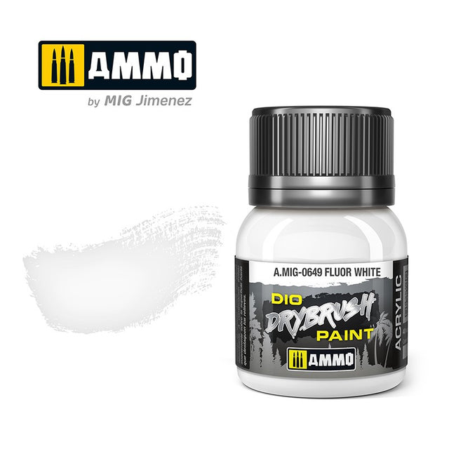 DIO Drybrush Paint - Flour White 40ml | Ammo by Mig Jimenez | MIG0649