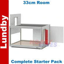 Load image into Gallery viewer, STARTER PACK ROOM 33cm modular unit Fully Furnished 1:18th scale LUNDBY Sweden
