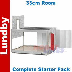 STARTER PACK ROOM 33cm modular unit Fully Furnished 1:18th scale LUNDBY Sweden