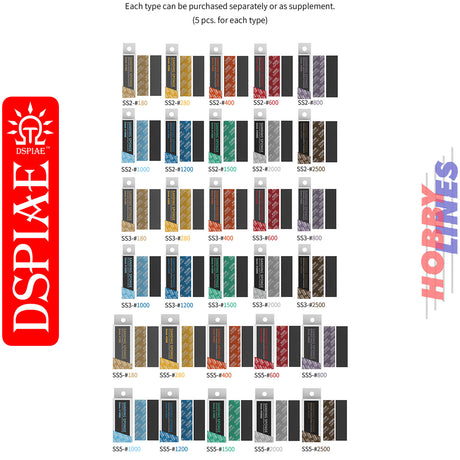 SS3-180 3mm #180 Sanding Sponge 5pcs - 180 grit | DSPIAE | DS025