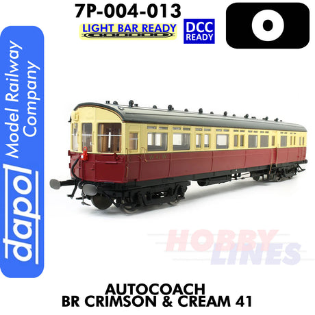 Autocoach BR Crimson & Cream 41 Coach - DCC & Lightbar Ready | Dapol | 7P-004-013