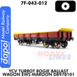 YCV Turbot Bogie Ballast Wagon EWS Maroon DB978101 | Dapol | 7F-043-012