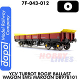 YCV Turbot Bogie Ballast Wagon EWS Maroon DB978101 | Dapol | 7F-043-012