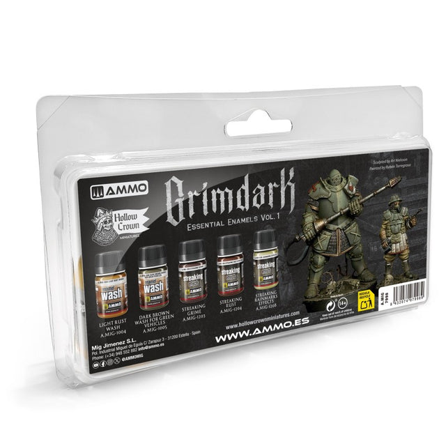 Grimdark Essential Enamels Vol. 1 | Ammo by Mig Jimenez | MIG7998