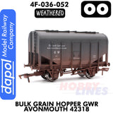 Bulk Grain Hopper GWR Avonmouth 42318 - Weathered | Dapol | 4F-036-052