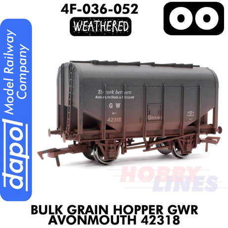 Bulk Grain Hopper GWR Avonmouth 42318 - Weathered | Dapol | 4F-036-052