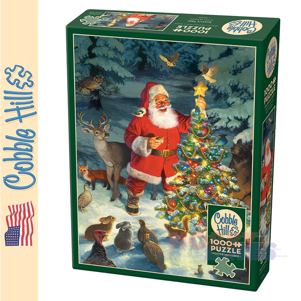 Santa's Tree COBBLE HILL 1000pc Christmas jigsaw puzzle 40222