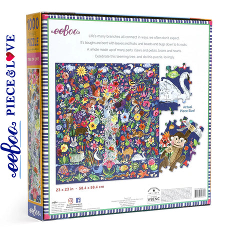 eeBoo TREE OF LIFE 1000 pc Square Jigsaw Puzzle Super Deluxe PZTTOL