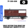 Great Western Railway Toad Brake Van Bauxite - W17445 | Dapol | 7F-300-008