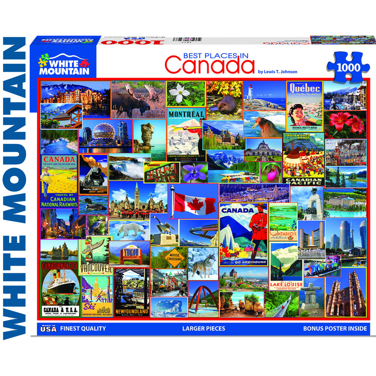 BEST PLACES IN CANADA 1000 pc super deluxe Jigsaw Puzzle WHITE MOUNTAIN 1317