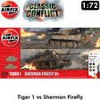 Classic Conflict - Tiger 1 vs Sherman Firefly Tanks WWII - Model Kit | Airfix | A50186