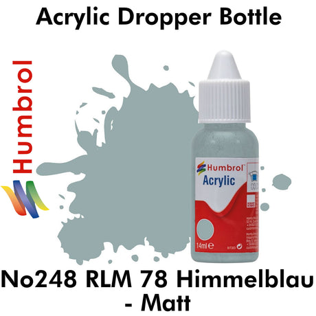 Acrylic Dropper - No.248 RLM 78 Himmelblau - Matt | Humbrol | DB0248