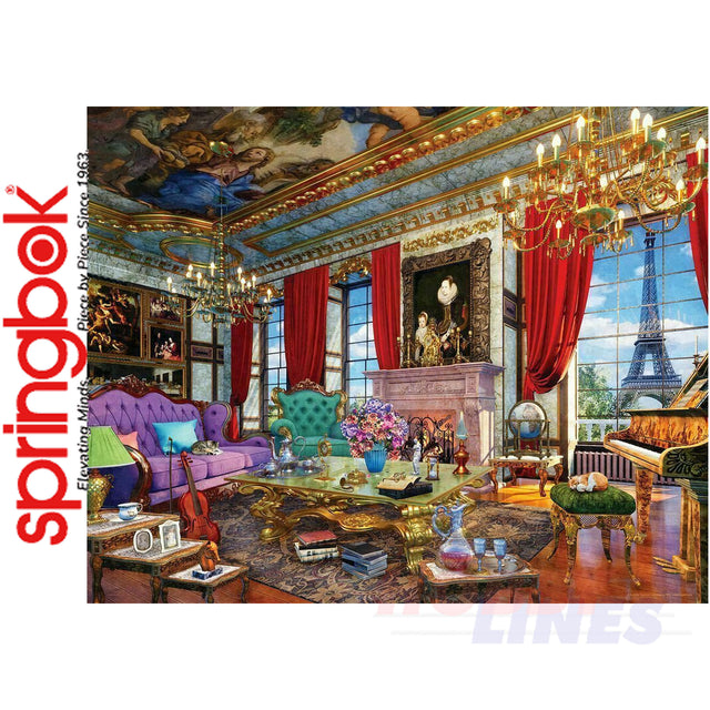 PALACE IN PARIS 1000 piece SPRINGBOK Jigsaw Puzzle Random Cut Super Deluxe