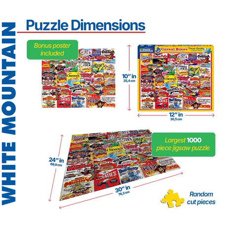 Cereal Boxes - 1000pc Puzzle | White Mountain | 1261pz