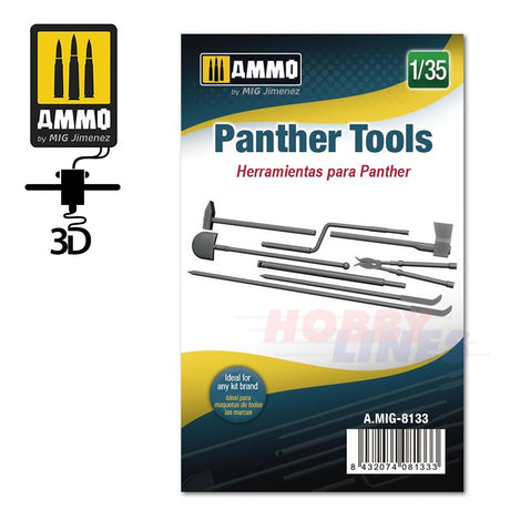 3D Printed WWII German Panther Tank Tools -1:35 | Ammo by Mig Jimenez | MIG8133