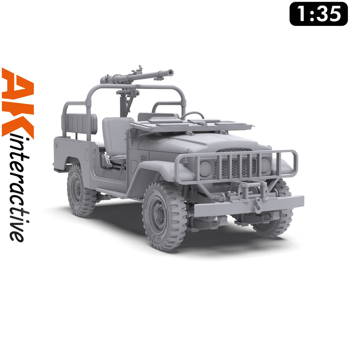 FJ43 Pickup with SPG-9.  Recoilless Gun - Model Kit | AK interactive | AK35003