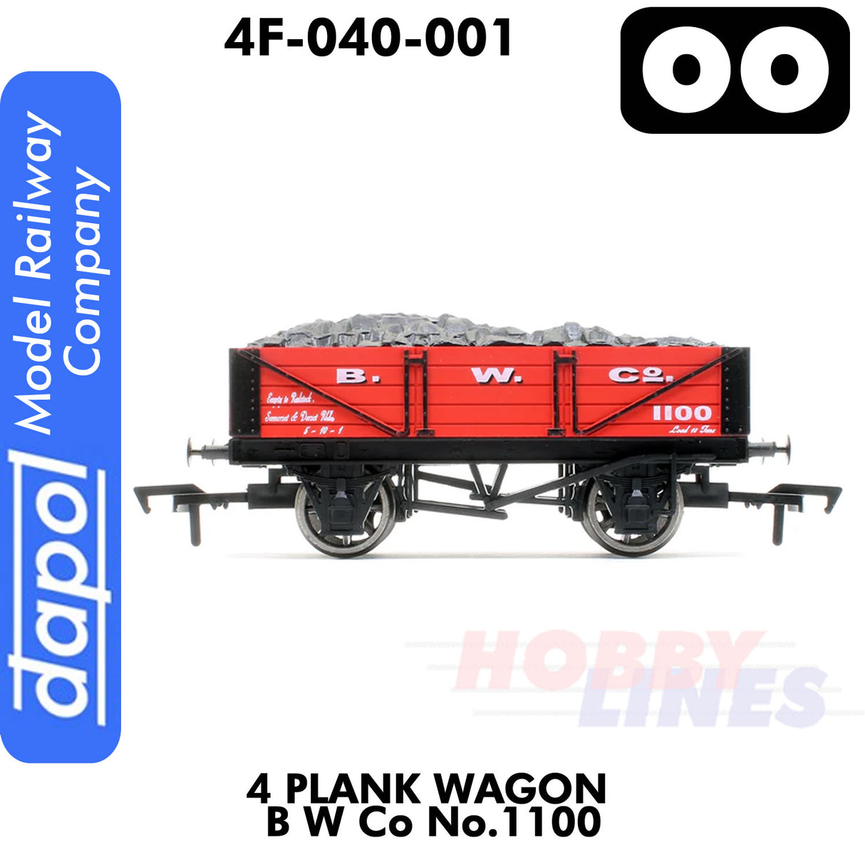 4 Plank Wagon B W Co No.1100 | Dapol | 4F-040-001