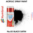No 85 Black Satin 150ML Humbrol Sprays 
