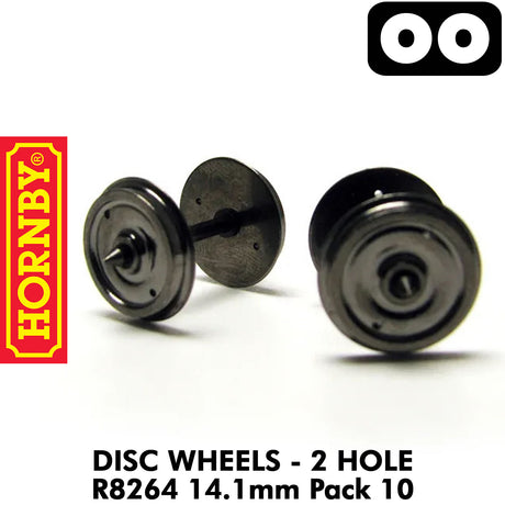 OO Gauge Coach Wheels & Axels 14.1mm - 10 Pack | Hornby | R8264