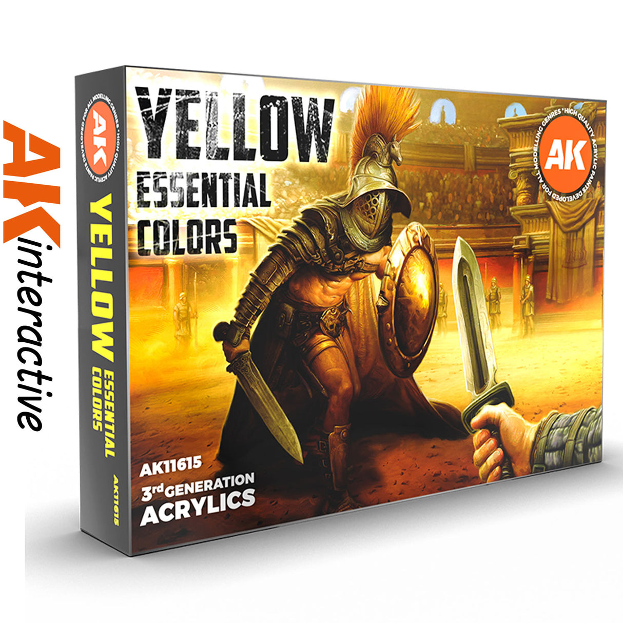 Yellow Essential Colours - 3G Acrylic Paint x 6 | AK interactive | AK11615