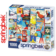 Load image into Gallery viewer, NOSTALGIC WINTER 1000 pc Ski sports SPRINGBOK Jigsaw Puzzle Random Cut Super Deluxe
