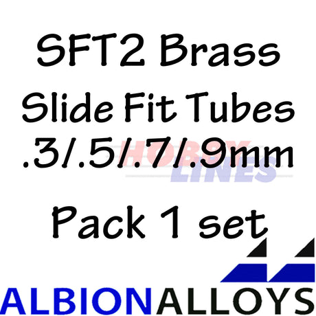 Slide Fit Tubes Selection Packs ALBION ALLOYS Precision Metal Various Sizes SFT